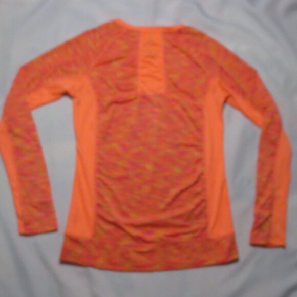 RBX womens STRIPED orange CORAL athletic SPORTS neon YELLOW SIZE S - Picture 9 of 10